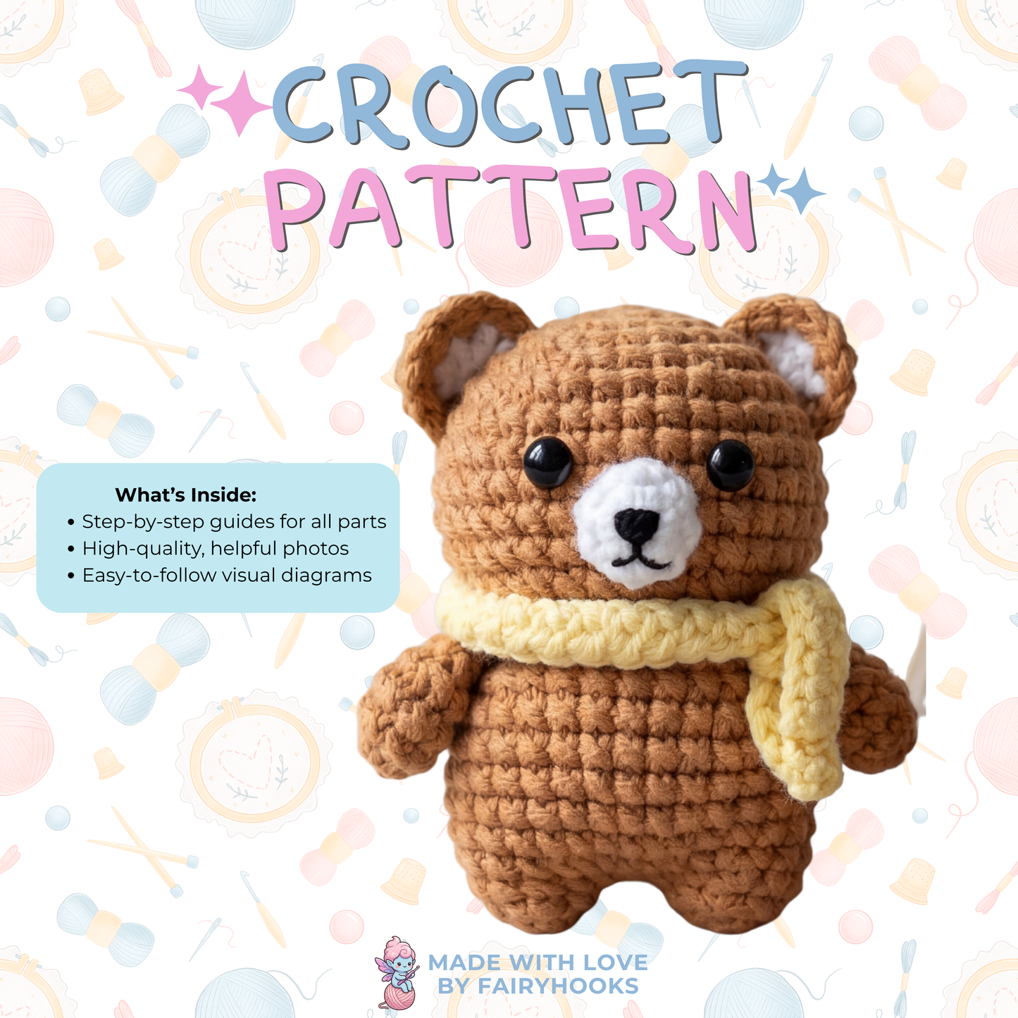 Bambi The Bear - Amigurumi Crochet Pattern